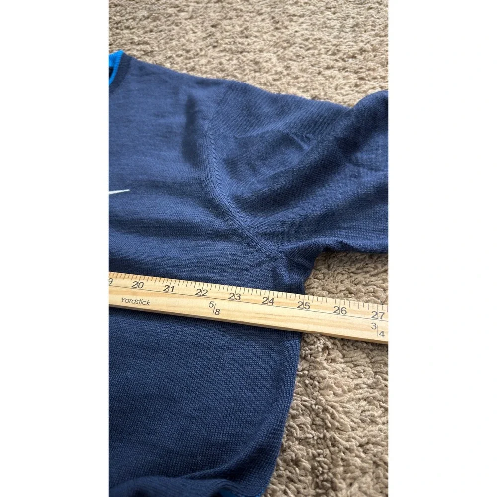 Nike Tiger Woods Collection Merino Wool Blend‎ Blue Golf Sweater Mens XL 482101